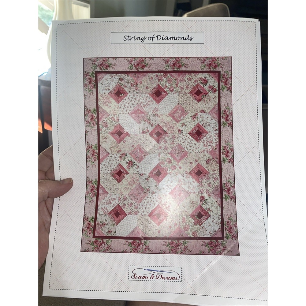 Seams And Dreams String Of Diamonds Quilt Pattern Floral Diamond Design